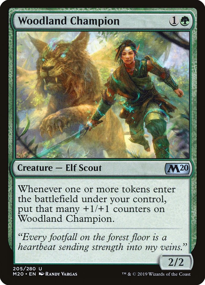 Woodland Champion [Core Set 2020] | Dumpster Cat Games