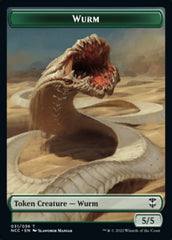 Elf Warrior // Wurm Double-sided Token [Streets of New Capenna Commander Tokens] | Dumpster Cat Games