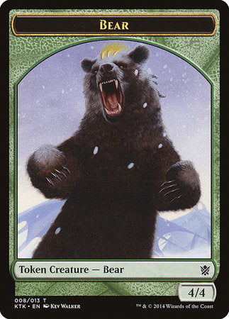 Bear Token [Khans of Tarkir Tokens] | Dumpster Cat Games