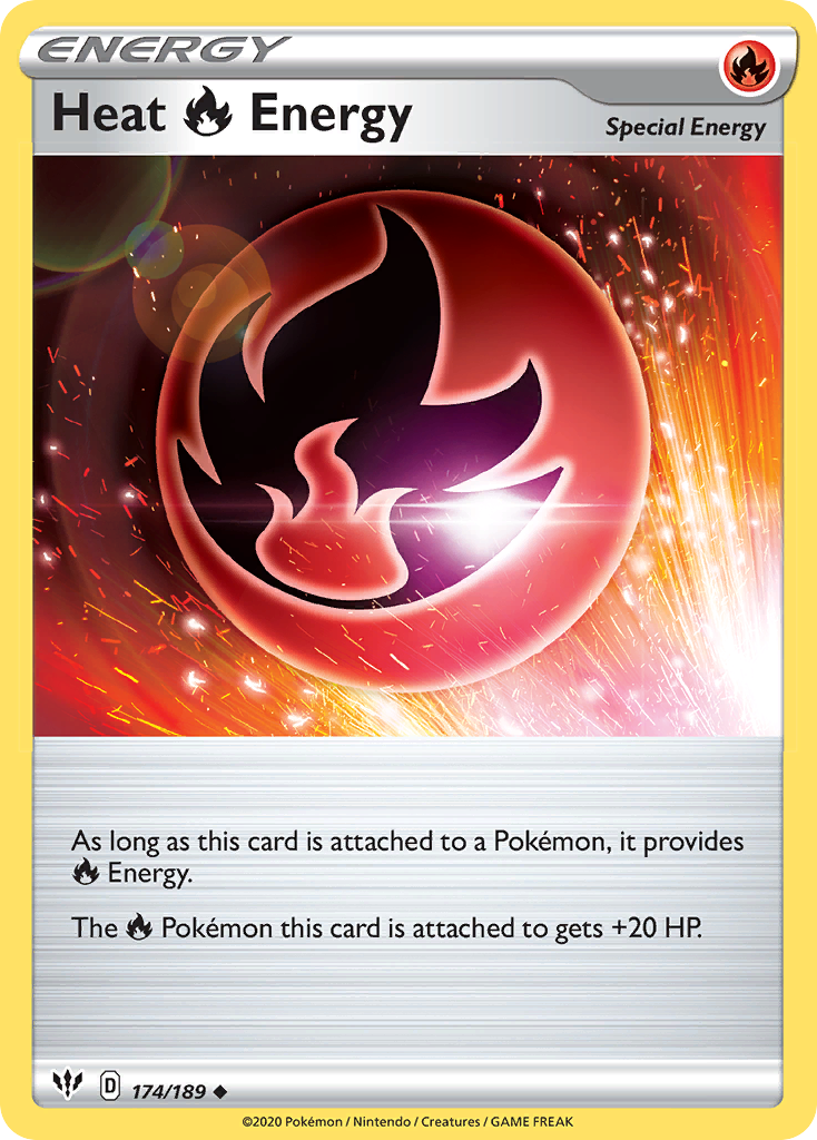 Heat Fire Energy (174/189) [Sword & Shield: Darkness Ablaze] | Dumpster Cat Games