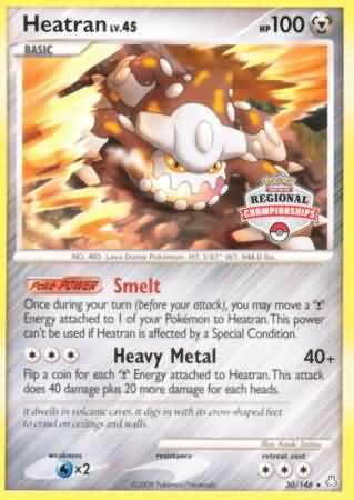 Heatran (30/146) (Regional Championships) [Diamond & Pearl: Legends Awakened] | Dumpster Cat Games