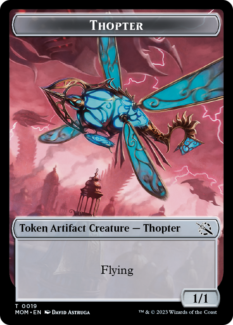 Thopter // Beast Double-Sided Token [March of the Machine Commander Tokens] | Dumpster Cat Games