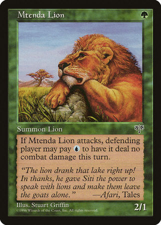 Mtenda Lion [Mirage] | Dumpster Cat Games