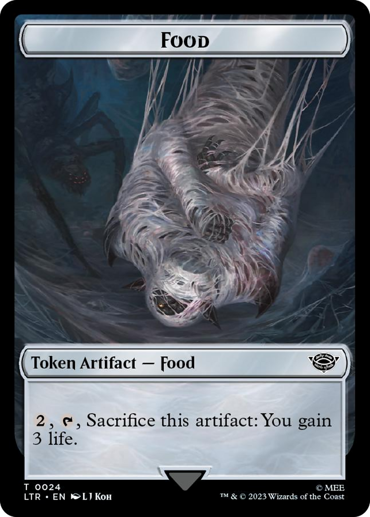 Ballistic Boulder // Food (0024) Double-Sided Token (Surge Foil) [The Lord of the Rings: Tales of Middle-Earth Tokens] | Dumpster Cat Games