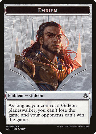 Emblem - Gideon of the Trials [Amonkhet Tokens] | Dumpster Cat Games