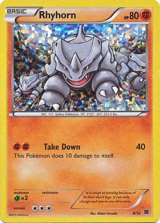 Rhyhorn (8/12) [McDonald's Promos: 2015 Collection] | Dumpster Cat Games