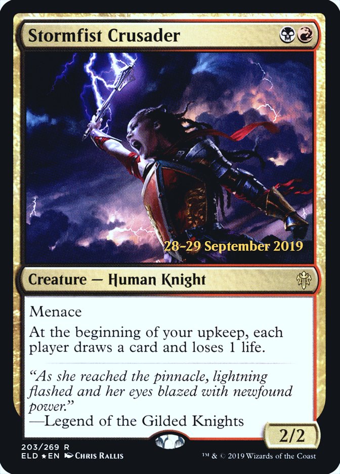 Stormfist Crusader  [Throne of Eldraine Prerelease Promos] | Dumpster Cat Games