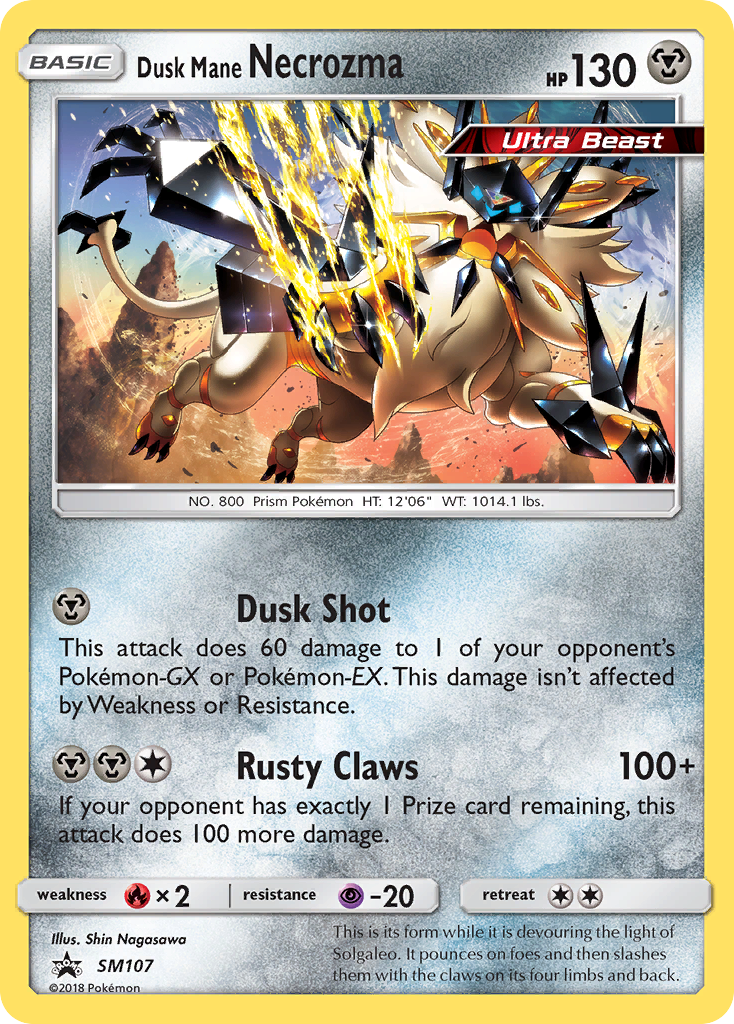 Dusk Mane Necrozma (SM107) [Sun & Moon: Black Star Promos] | Dumpster Cat Games