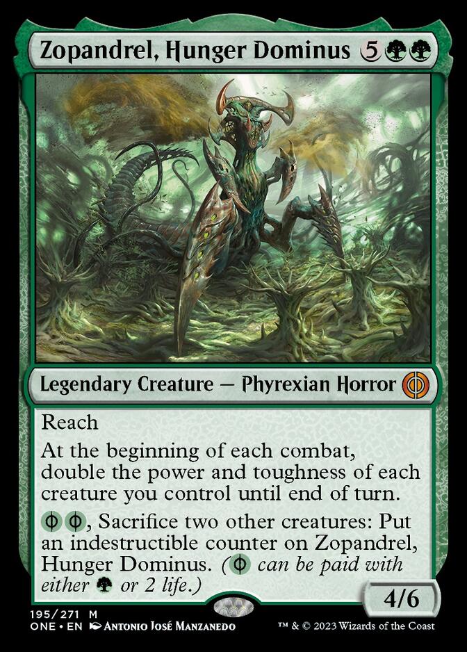 Zopandrel, Hunger Dominus [Phyrexia: All Will Be One] | Dumpster Cat Games