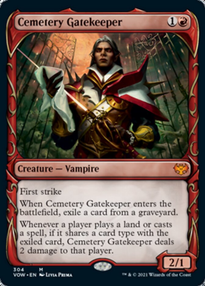 Cemetery Gatekeeper (Showcase Fang Frame) [Innistrad: Crimson Vow] | Dumpster Cat Games