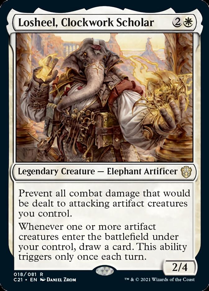 Losheel, Clockwork Scholar [Commander 2021] | Dumpster Cat Games