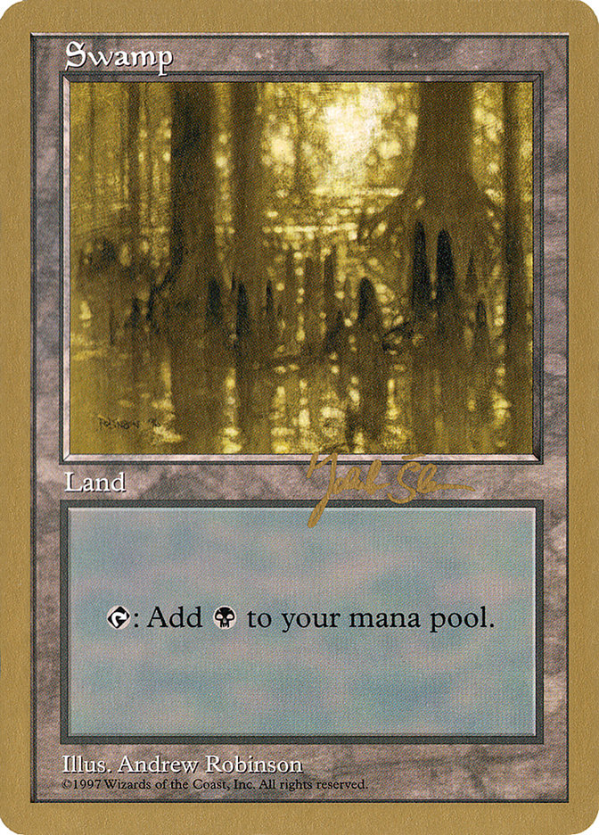 Swamp (js438) (Jakub Slemr) [World Championship Decks 1997] | Dumpster Cat Games