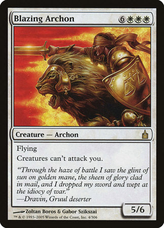 Blazing Archon [Ravnica: City of Guilds] | Dumpster Cat Games