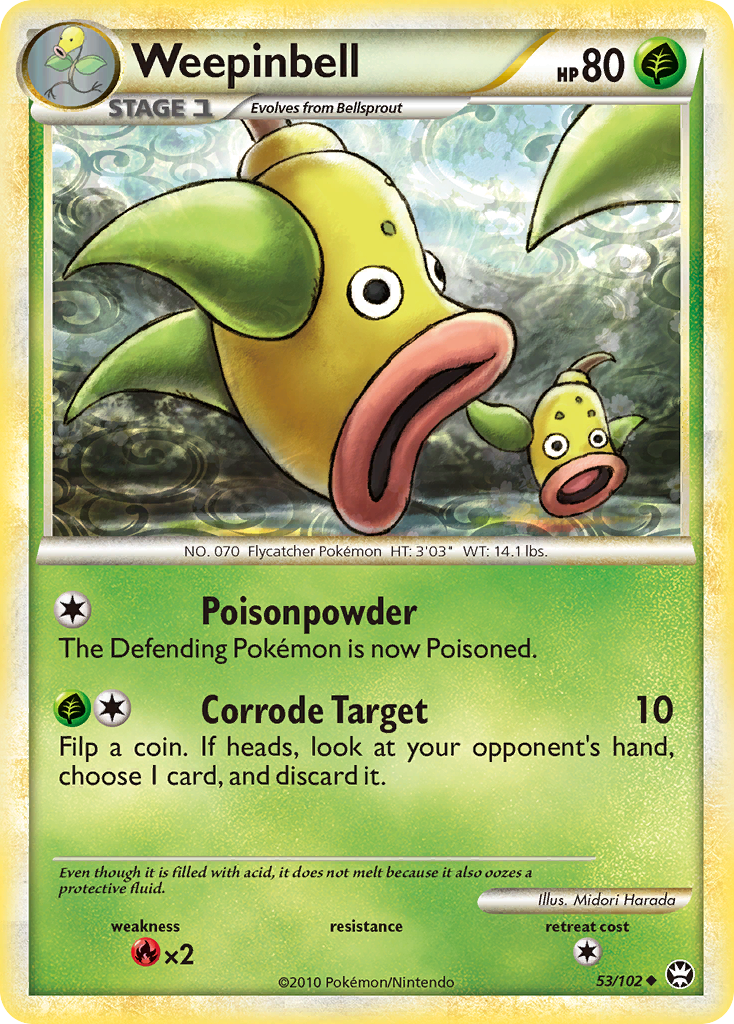 Weepinbell (53/102) [HeartGold & SoulSilver: Triumphant] | Dumpster Cat Games