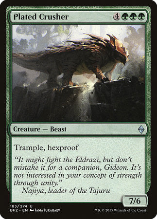 Plated Crusher [Battle for Zendikar] | Dumpster Cat Games