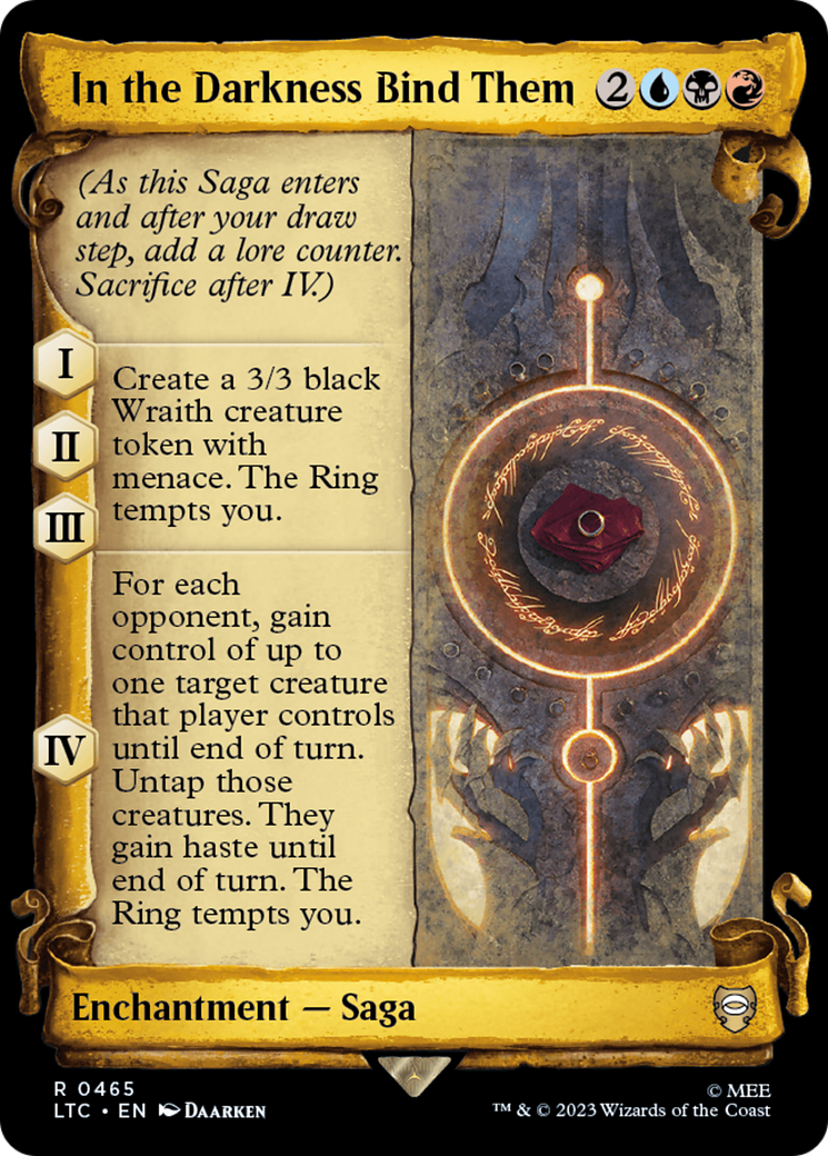 In the Darkness Bind Them [The Lord of the Rings: Tales of Middle-Earth Commander Showcase Scrolls] | Dumpster Cat Games