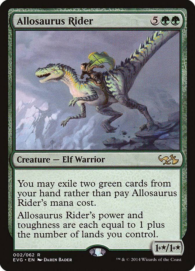 Allosaurus Rider (Elves vs. Goblins) [Duel Decks Anthology] | Dumpster Cat Games