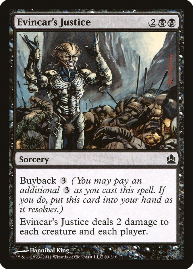 Evincar's Justice [Commander 2011] | Dumpster Cat Games