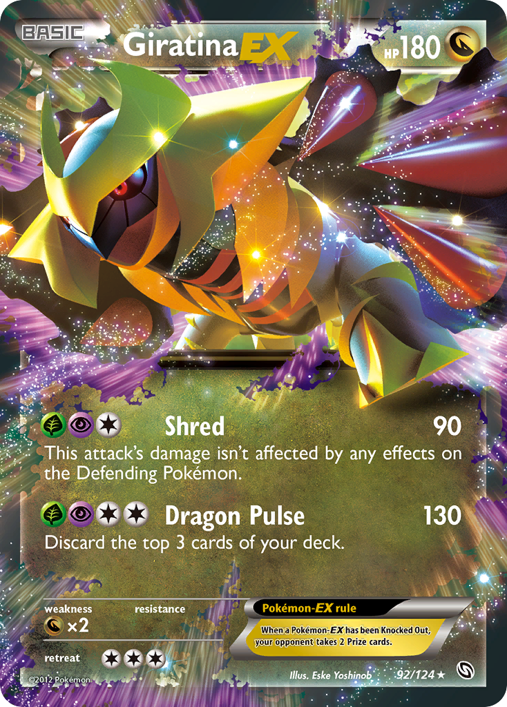 Giratina EX (92/124) [Black & White: Dragons Exalted] | Dumpster Cat Games