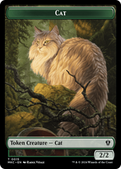 Drake // Cat Double-Sided Token [Murders at Karlov Manor Commander Tokens] | Dumpster Cat Games