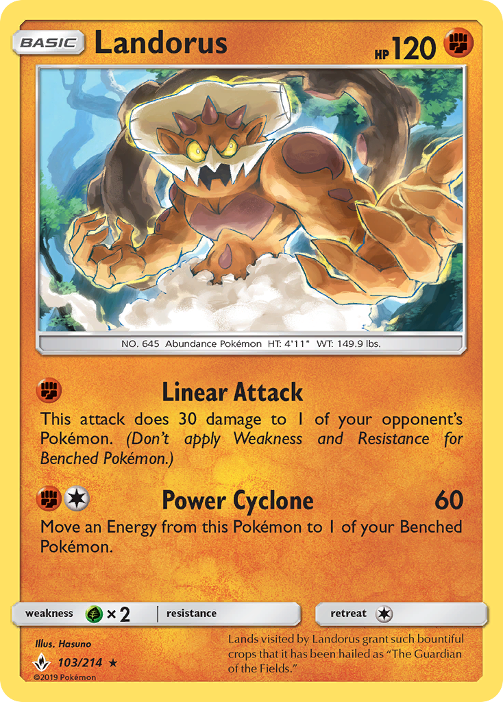 Landorus (103/214) [Sun & Moon: Unbroken Bonds] | Dumpster Cat Games