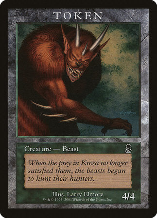 Beast Token (Odyssey) [Magic Player Rewards 2001] | Dumpster Cat Games