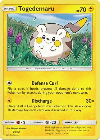 Togedemaru (26/30) [Sun & Moon: Trainer Kit - Alolan Raichu] | Dumpster Cat Games