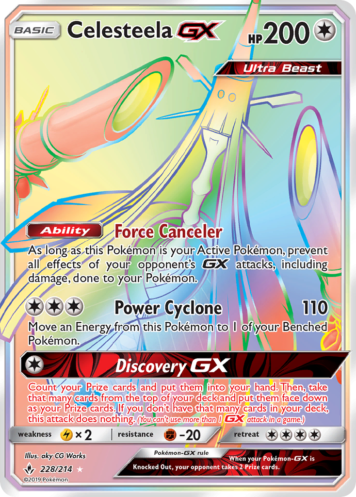 Celesteela GX (228/214) [Sun & Moon: Unbroken Bonds] | Dumpster Cat Games