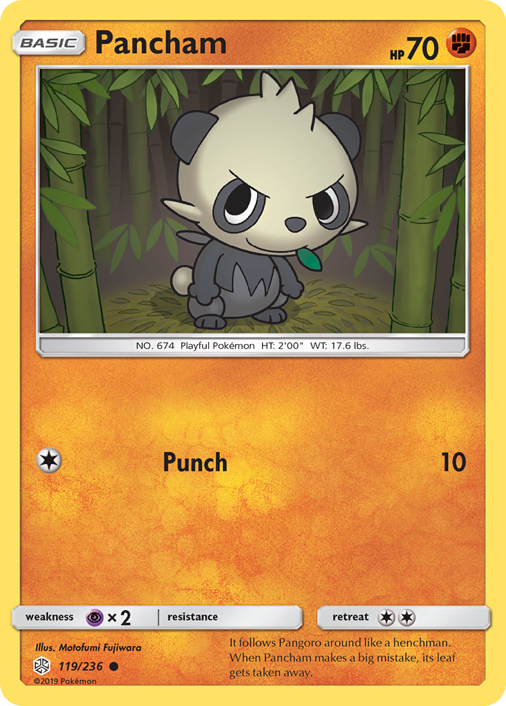 Pancham (119/236) [Sun & Moon: Cosmic Eclipse] | Dumpster Cat Games
