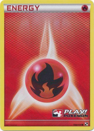 Fire Energy (106/114) (Play Pokemon Promo) [Black & White: Base Set] | Dumpster Cat Games
