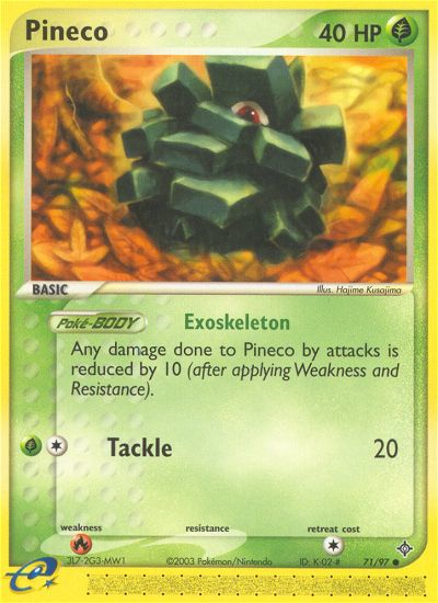 Pineco (71/97) [EX: Dragon] | Dumpster Cat Games