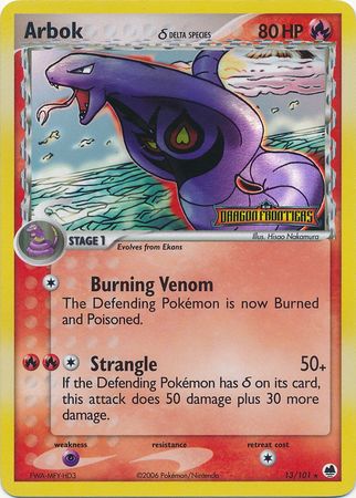 Arbok (13/101) (Delta Species) (Stamped) [EX: Dragon Frontiers] | Dumpster Cat Games