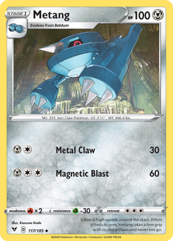 Metang (117/185) [Sword & Shield: Vivid Voltage] | Dumpster Cat Games