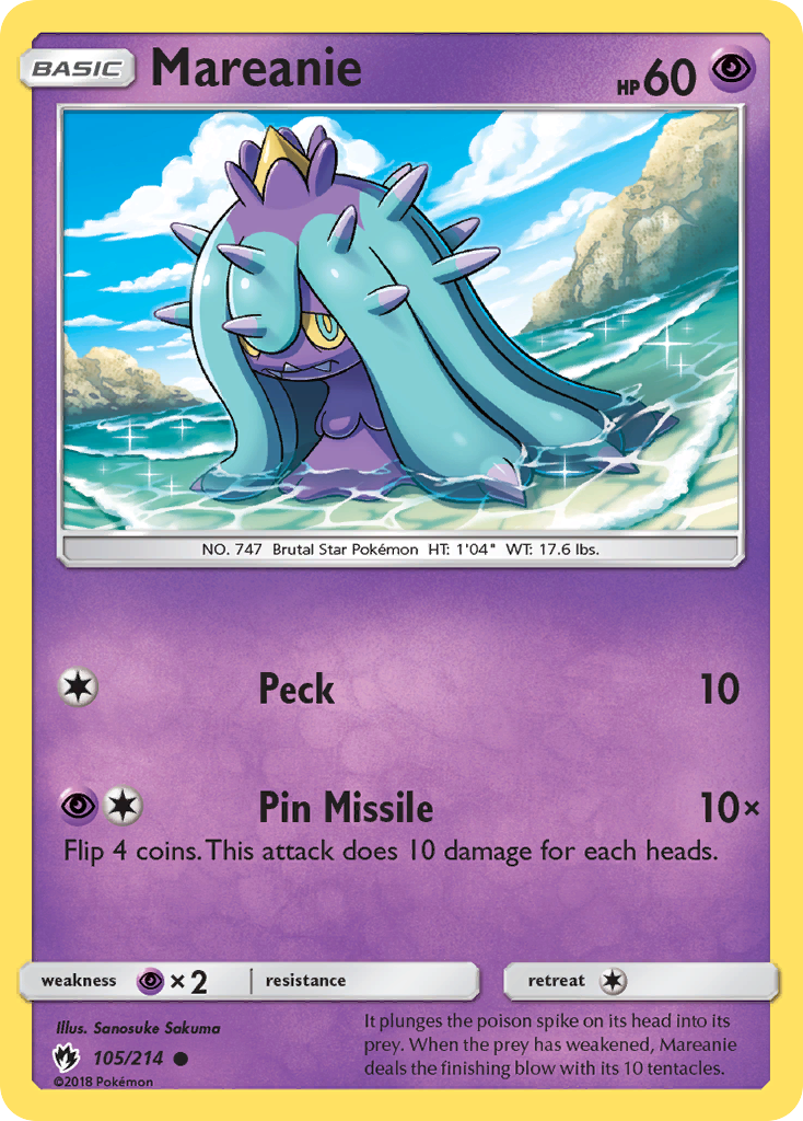 Mareanie (105/214) [Sun & Moon: Lost Thunder] | Dumpster Cat Games
