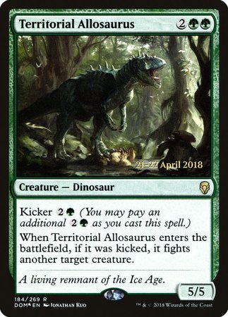 Territorial Allosaurus [Dominaria Promos] | Dumpster Cat Games