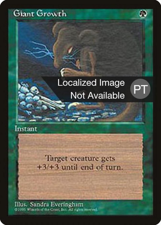 Giant Growth [Fourth Edition (Foreign Black Border)] | Dumpster Cat Games