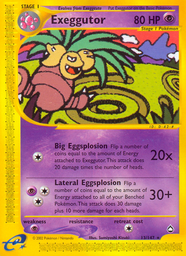 Exeggutor (13/147) [Aquapolis] | Dumpster Cat Games