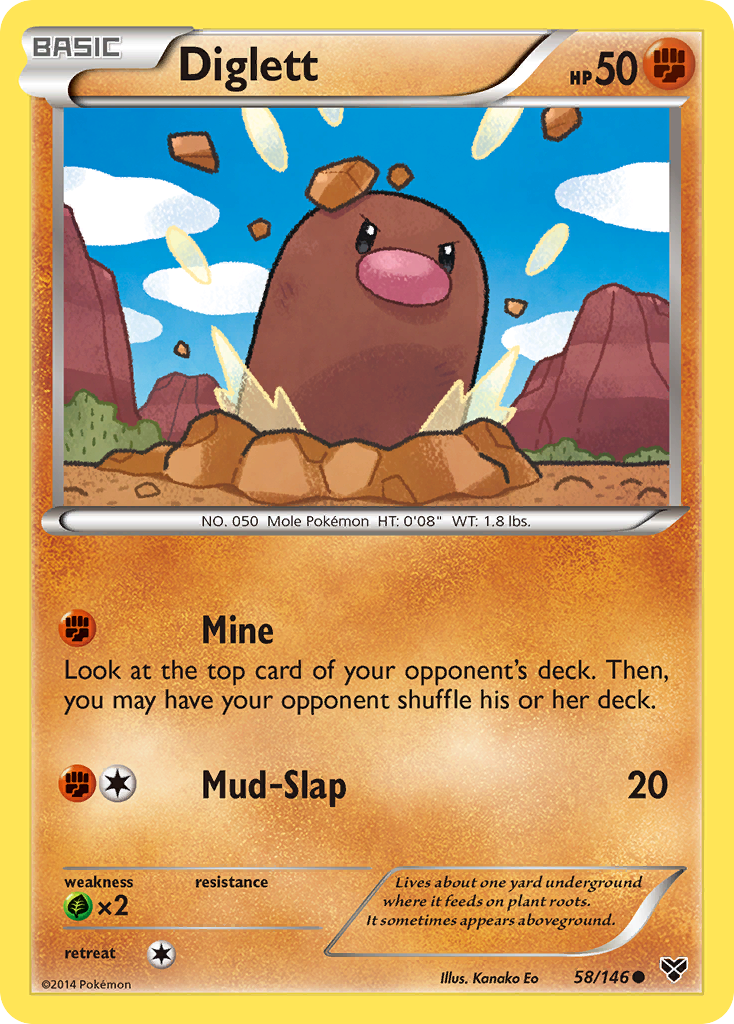Diglett (58/146) [XY: Base Set] | Dumpster Cat Games