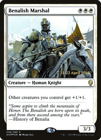 Benalish Marshal [Dominaria Promos] | Dumpster Cat Games