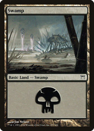 Swamp (297) [Champions of Kamigawa] | Dumpster Cat Games