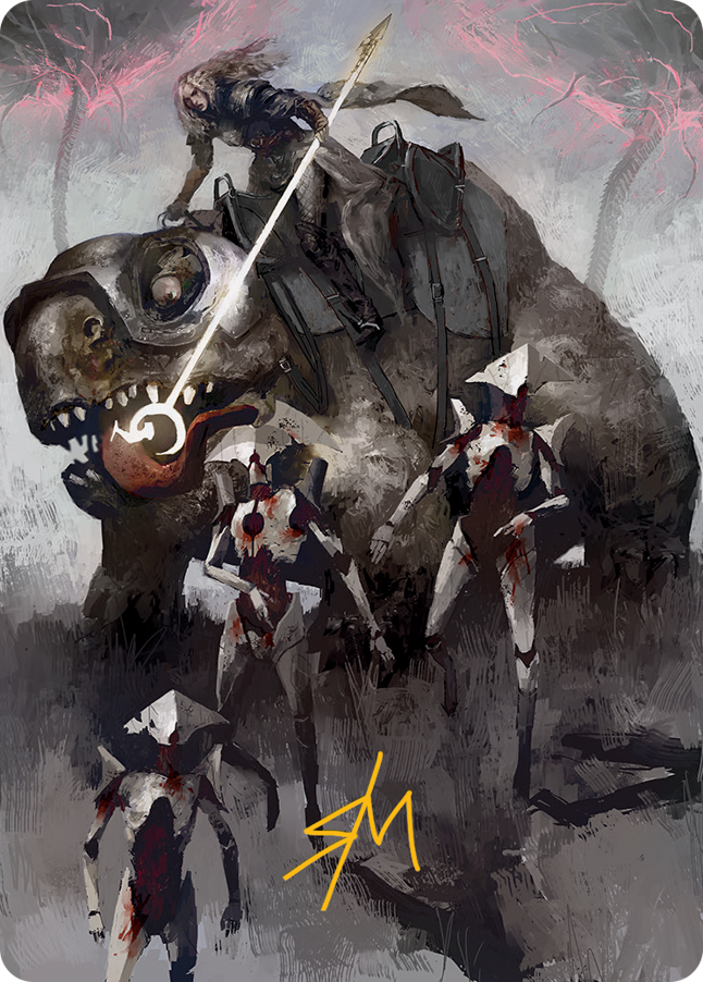 Thalia and The Gitrog Monster Art Card (Gold-Stamped Signature) [March of the Machine Art Series] | Dumpster Cat Games