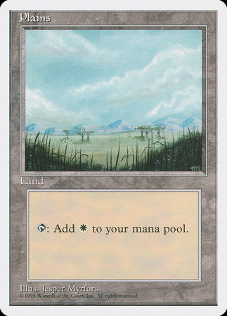 Plains (B) [Fourth Edition] | Dumpster Cat Games
