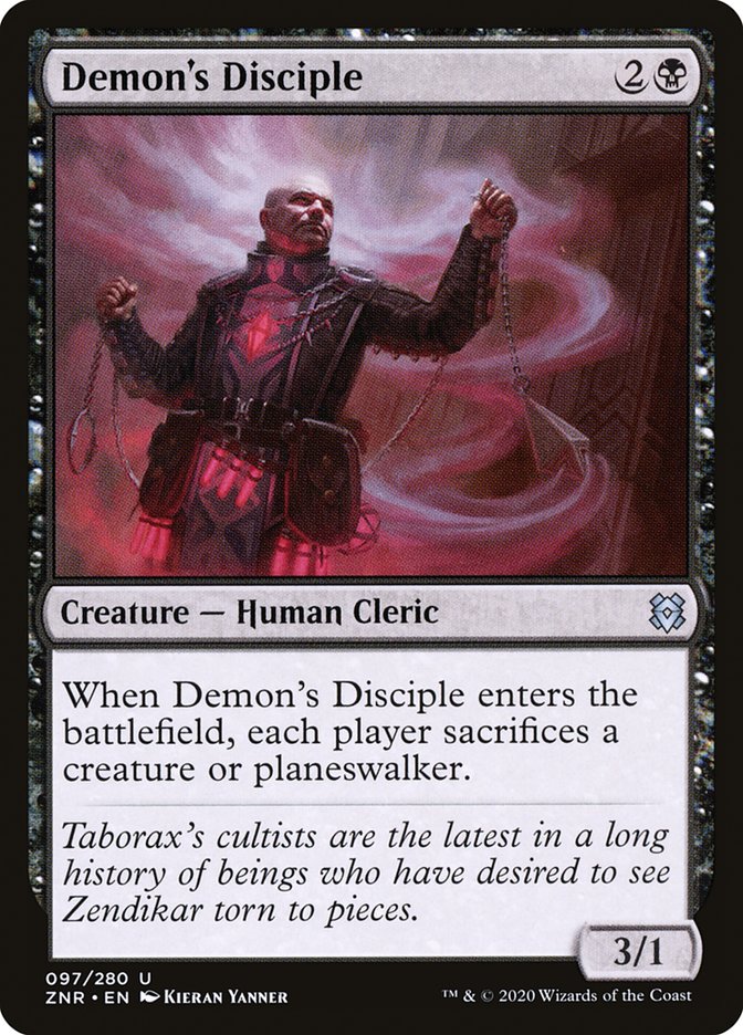 Demon's Disciple [Zendikar Rising] | Dumpster Cat Games