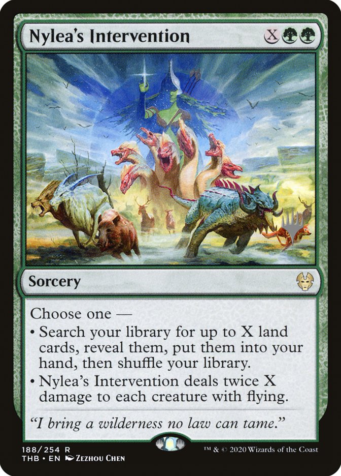 Nylea's Intervention (Promo Pack) [Theros Beyond Death Promos] | Dumpster Cat Games