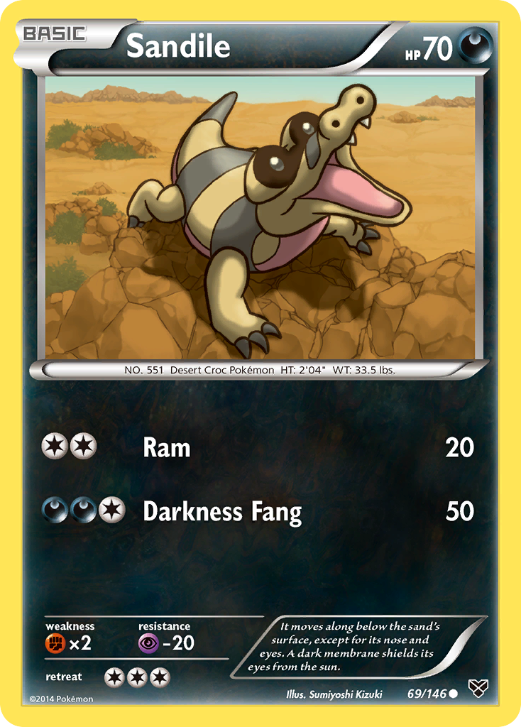 Sandile (69/146) [XY: Base Set] | Dumpster Cat Games