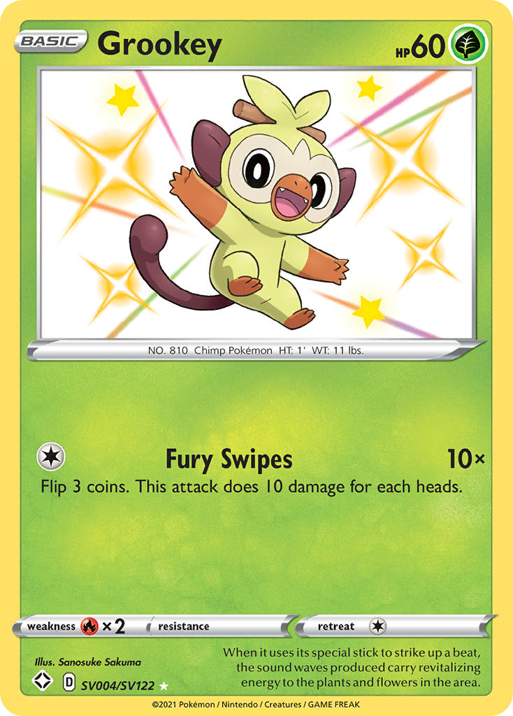 Grookey (SV004/SV122) [Sword & Shield: Shining Fates] | Dumpster Cat Games