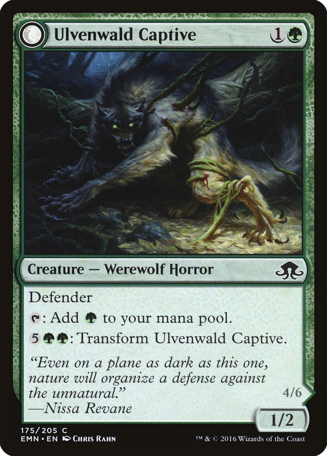Ulvenwald Captive // Ulvenwald Abomination [Eldritch Moon] | Dumpster Cat Games