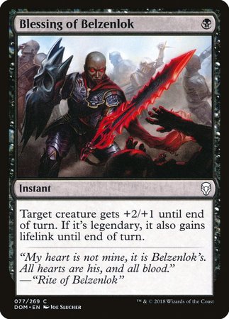 Blessing of Belzenlok [Dominaria] | Dumpster Cat Games