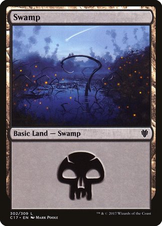 Swamp (302) [Commander 2017] | Dumpster Cat Games