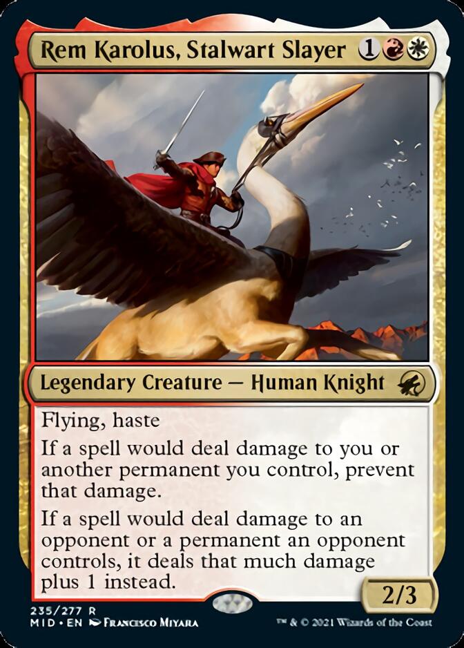 Rem Karolus, Stalwart Slayer [Innistrad: Midnight Hunt] | Dumpster Cat Games